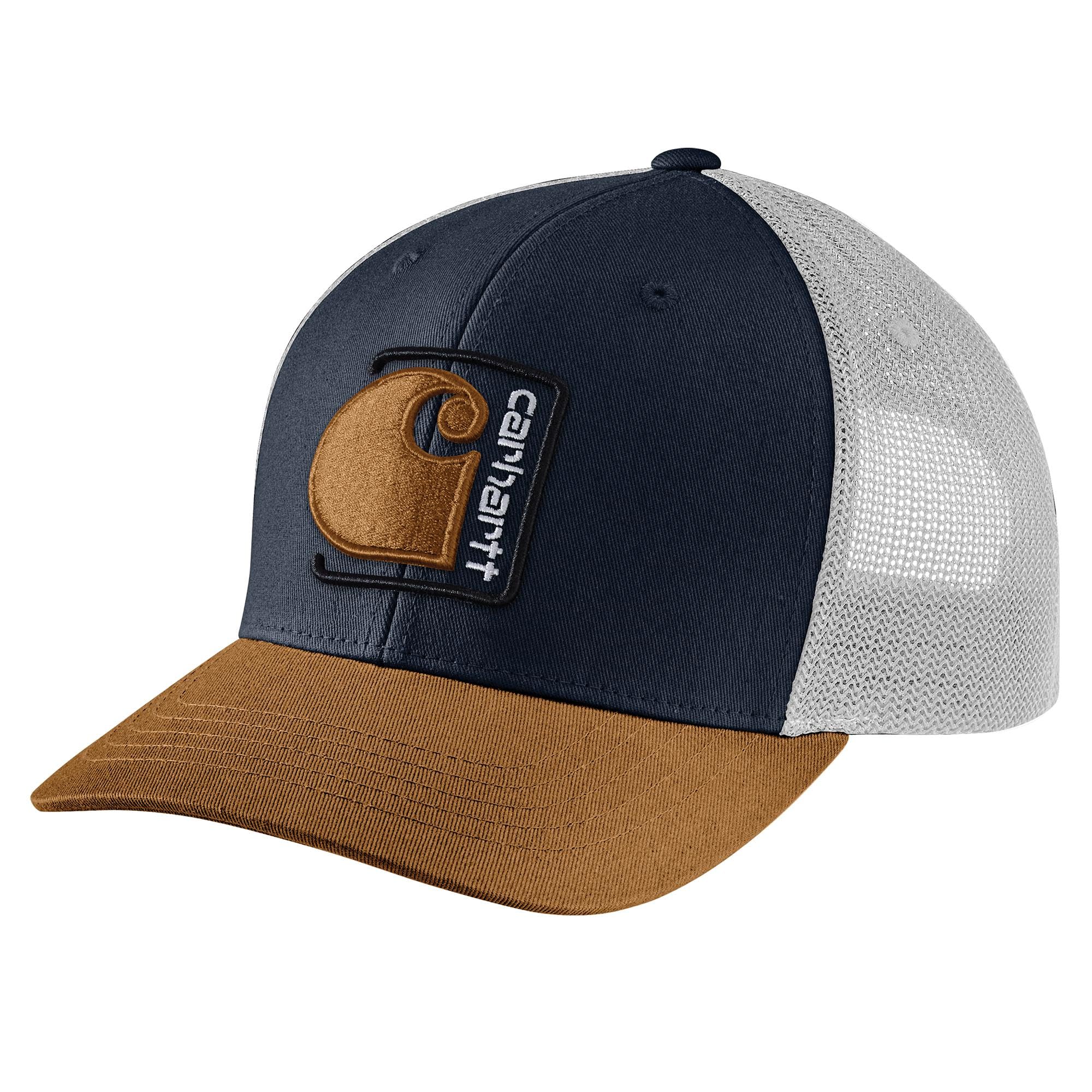 

Carhartt 106742 Холщовая кепка с сетчатой задней частью и нашивкой C, Универсальный размер, Мужская, Темно-синий,