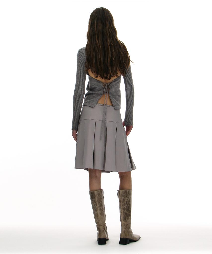 Partimento Women Slim Square Toe Midi Boots_Ecru
