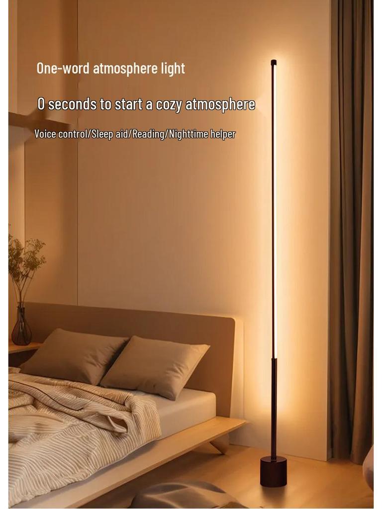 Smart LED Floor Lamp with Voice Control and Remote for Bedroom and Living Room