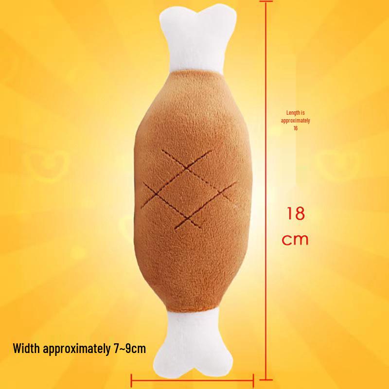 Sounding Chicken Leg Plush Toy for Dog Training - Bite-Resistant Puzzle for Retrievers