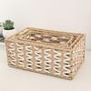 Handgeflochtener Rattan-Aufbewahrungskorb Natürlicher Tisch-Organizer für Snacks Kosmetik Heimdekoration