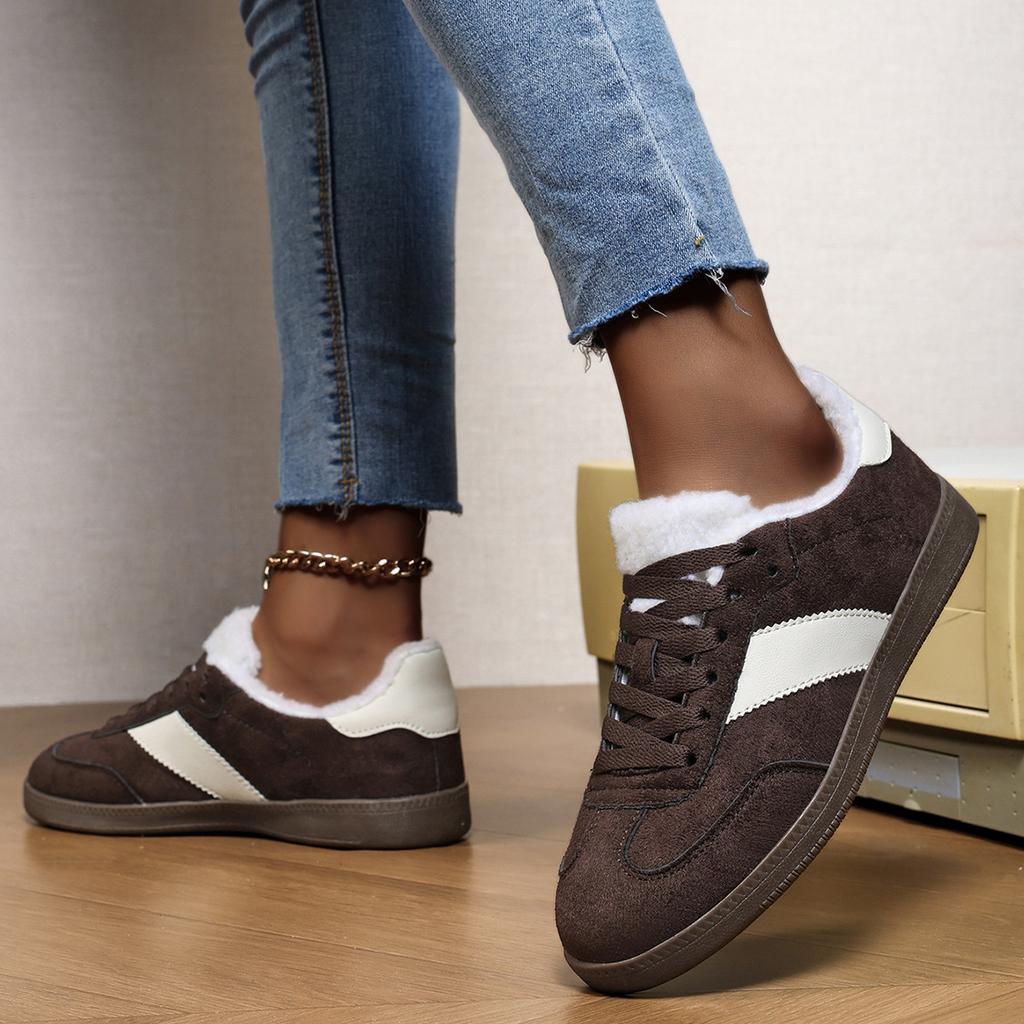 Fleece Board Shoes Women's Fashion Trendy Cotton Shoes Lightweight Sports Casual Shoes Non-slip and Wear-resistant Women's Shoes