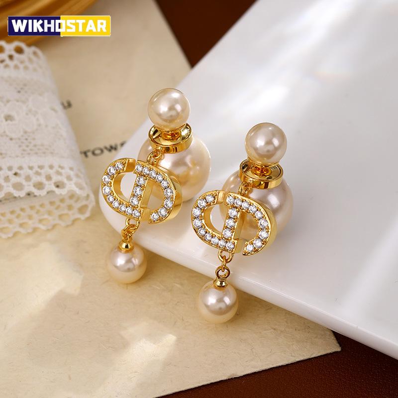 Elegant And Sweet Pearl Earrings Are Suitable For Women To Wear Fashionable Jewelry For Daily Travel, Parties And Banquets