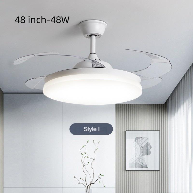 36W/48W Bedroom Invisible Silent Fan Light Simple Ceiling Fan Lamps With Remote Control Household Intelligent Integrated Ceiling Fan With Light