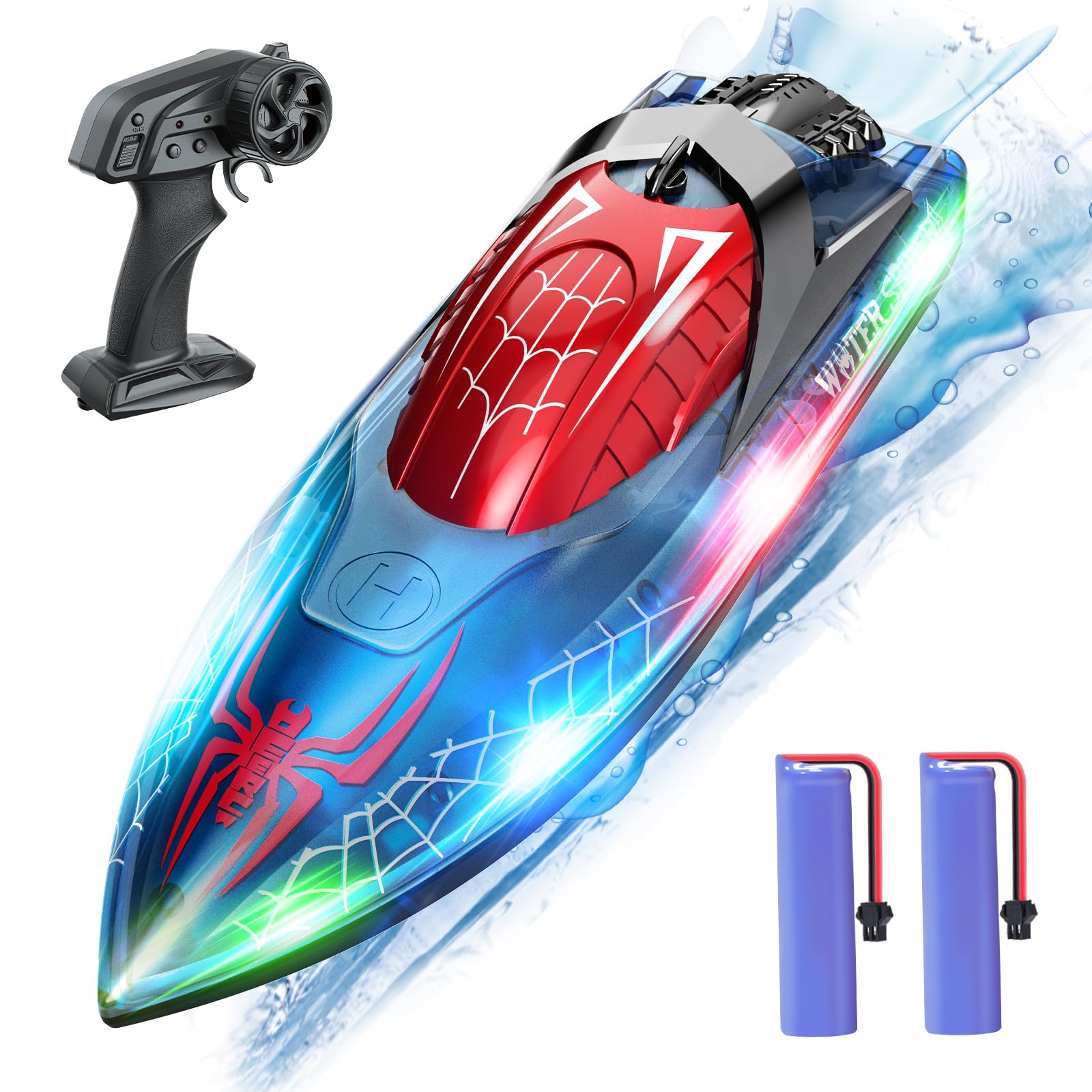 

DEERC RC Speedboat for RC Remote 2 Remote Operation 60m Control Capsize Low Voltage Water Wireless Kindergarten Entrance Day Ages Elementary and