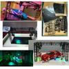 [AYHM] Diorama Base Stage (30cm x 15cm x 16.5cm) Tomica Display Diorama Set with Spotlight, 7-Color Illumination, for Plastic Models, Miniature Cars,