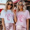 Vinger Trouwring Grafische Tops voor Dames Team Bruid T-shirt Meisjes Vrijgezellenfeest Vrijgezellenfeest Bruidsdouche Shirts