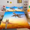 Sada 3D povlečení s potiskem pro přepravu se vzorem letadla Povlak na polštář Povlak na polštář 2 nebo 3 kusy AU240 * 270 nadrozměrná domácí dekorace