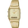 CASIO Ana-Digi Quartz Wristwatch Vintage Series AQ-230GA-9DMQ Unisex Dual Time Gold Overseas Model