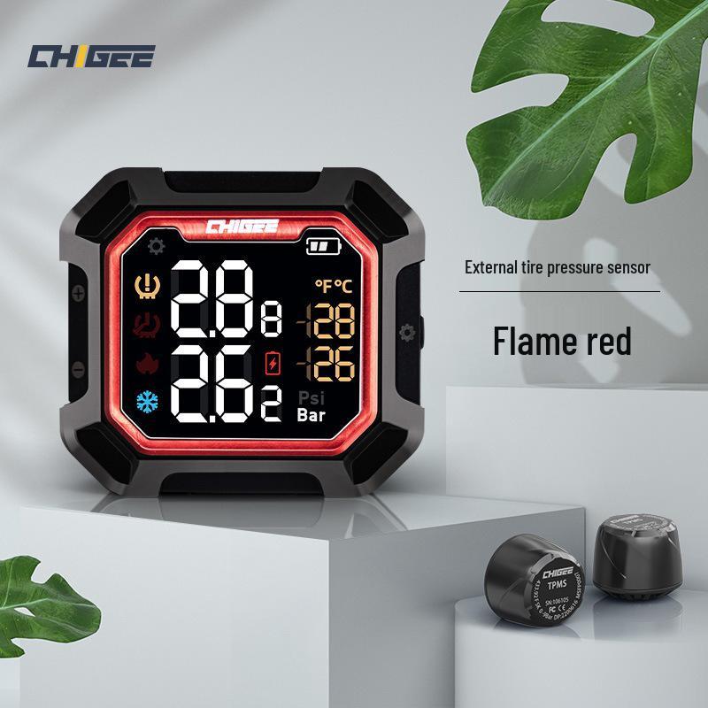 CHIGEE G3 Motorcycle Tire Pressure Monitor: Wireless, Built-in for Electric Vehicles