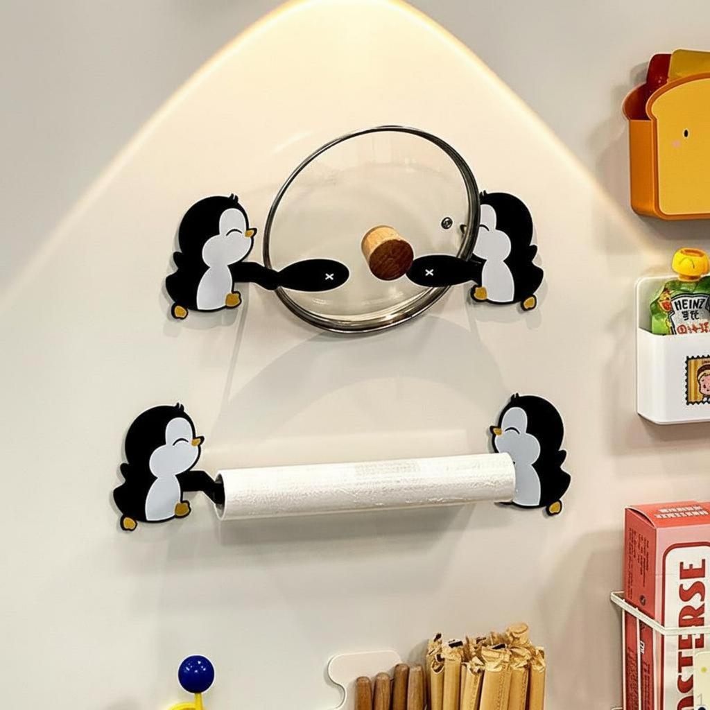 Storage Organizer, Fridge Side Box, Kitchen Holder Penguin
