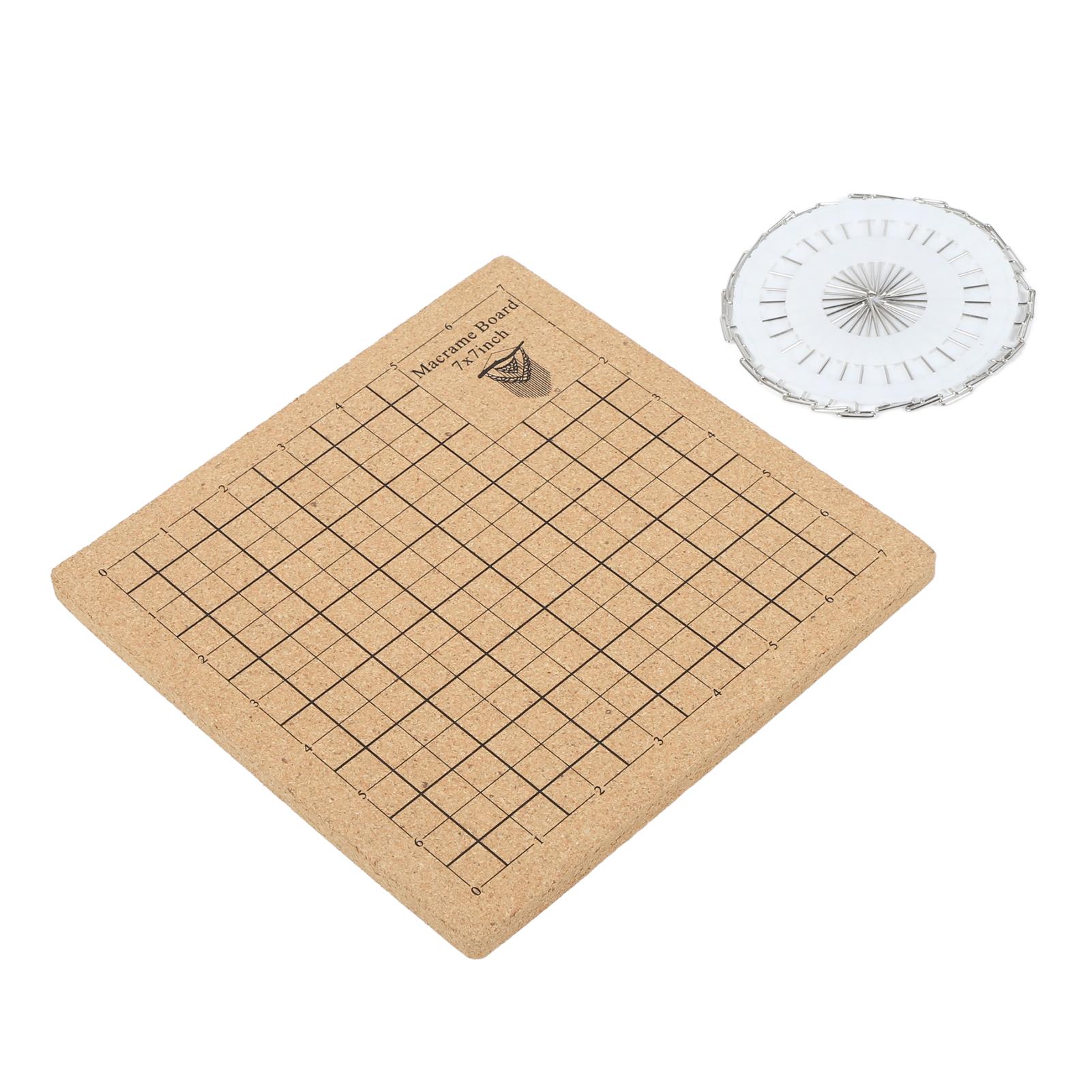 

Доска для макраме Двусторонняя доска для проектов макраме DIY Сетки Доска для плетения с булавками для украшений 7x7 Inch