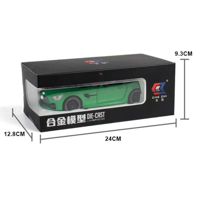 1/24 BENZ GTR Legierungs-Automodell Hochsimulations-Diecasts-Spielzeug mit Ton und Licht Rückziehfahrzeuge Dekoration Spielzeug für Kinder Geschenk