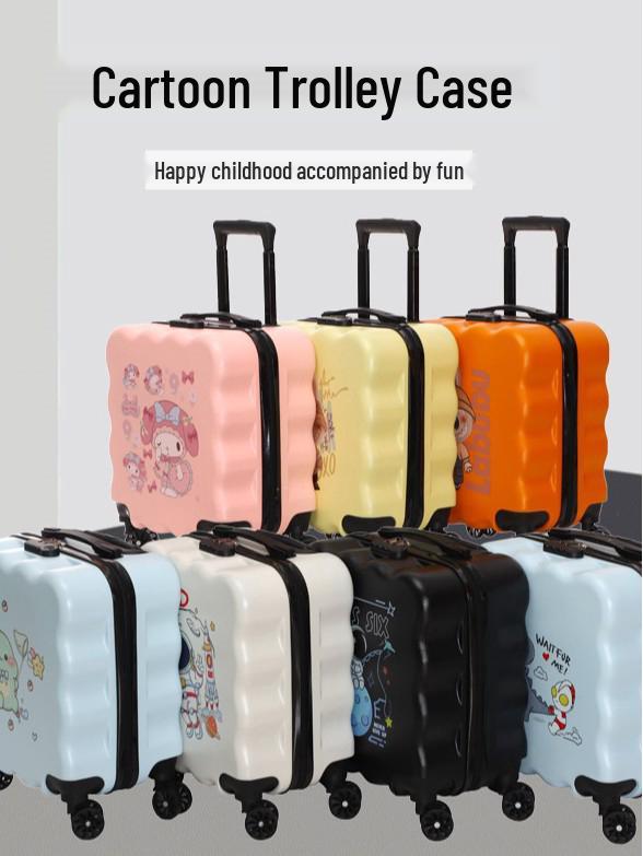Children's Fashion Cartoon Trolley Case with Universal Wheels & Combination Lock