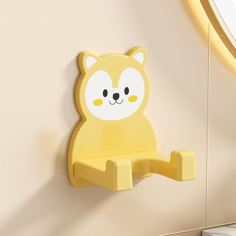 

Cartoon Hair Dryer Holder Wall Bathroom Shelf Without Drilling Plastic Universal Hair Dryer Stand Toilet Blower Holder Shelf жёлтый