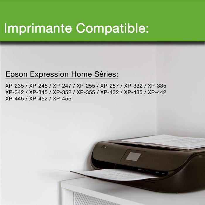 Cartouche d'Encre Compatible - Epson 29XL - Pack de 5 - Multi-couleurs - 500 pages (noir) - 450 pages (couleurs)