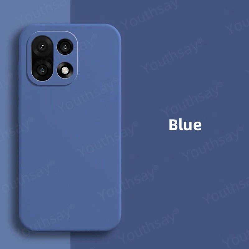 For Oneplus 15 Case Oneplus 15 Cover Fundas Coque Shell Soft Original Liquid Silicone Protective Phone Bumper Oneplus 15 OnePlus 15 синий