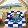1PC FC Porto Design Printed Soft Flannel Blanket Throw for Adult Bedroom Living Room Sofa Camping Travel Fan Gifts Christmas Gifts