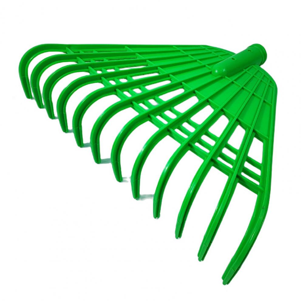 12/21 Tines Leaf Rake Tempered Plastic Rake Head Collecting Leaves Debris Garden Rake Lightweight Yard Grass Clean Tool White 21