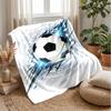 Soccer Ball in Motion 2 Theme blanket Lightweight Warm Flannel Blanket Decorative Throw Blanket for Home Decoration