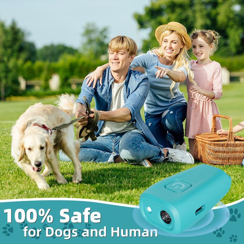 Type-C Rechargeable Mini Anti Barking Training Device Ultrasonic Dog Trainer Dog Repeller Led Flashlight Training Device