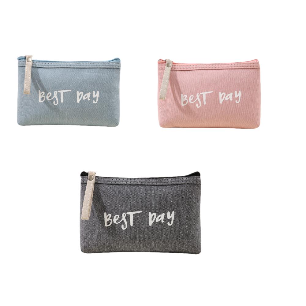 Summer travel makeup bag portable makeup storage bag for going out Canvas coin purse mobile storage bag