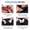 2Pcs Waist Butterfly Clips Reusable No Sew Pants Waist Tightener Buckle Clasp Detachable Butterfly Waist Cinching Button for Loose Jeans