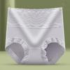 High Waist Lace Seamless Briefs Thin Tummy Control Underwear Elastic Slimming Underpants  Lady