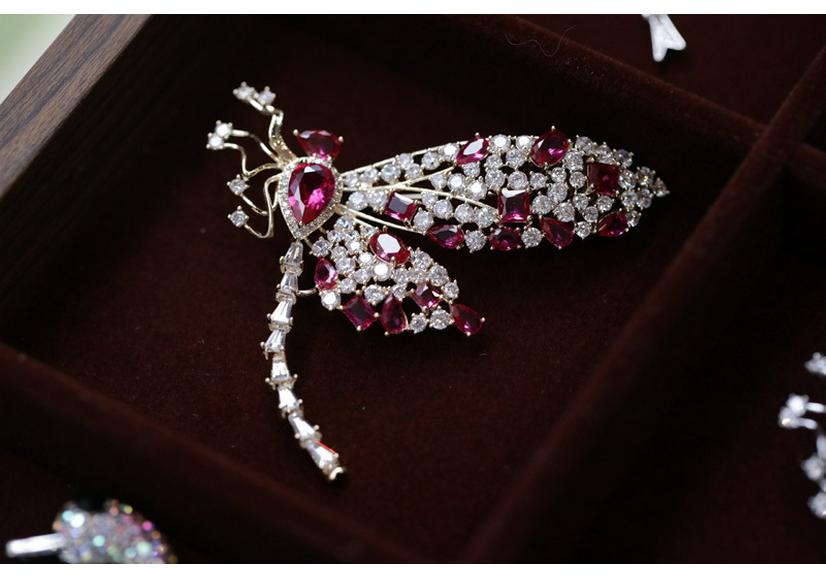 Bo Xin Yun Luxury Dragonfly Zircon Brooch for Women s Coats and Outerwear