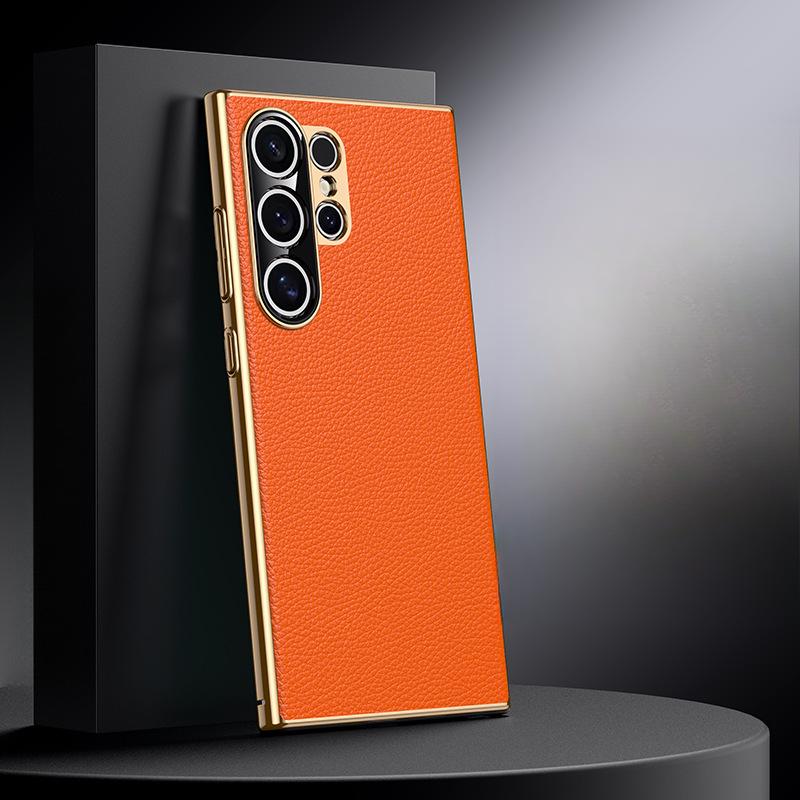 Geeignet für Samsung S24Ultra Handyhülle Galaxys24u Business All-inclusive 24PLUS Sturzsichere High-End-Lederhülle