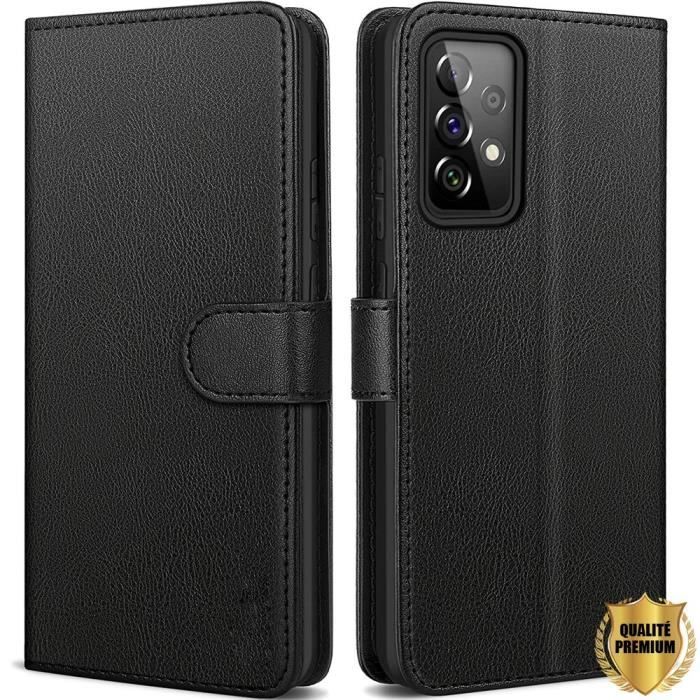 Coque - Samsung - A72 - Porte Feuille - Rabat Magnétique - Noir