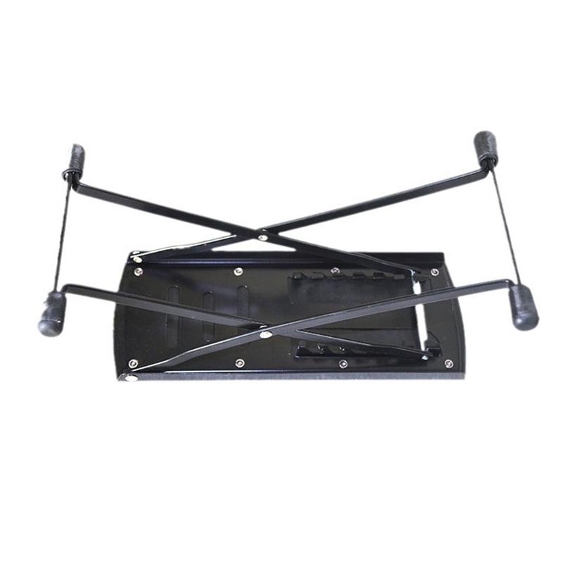 Pedicure Stool For Nail Technology Foldable Adjustable Pedicure Foot Stand Non-Slip Foot Stool W/ 6 Heights Black Pedicure Tool