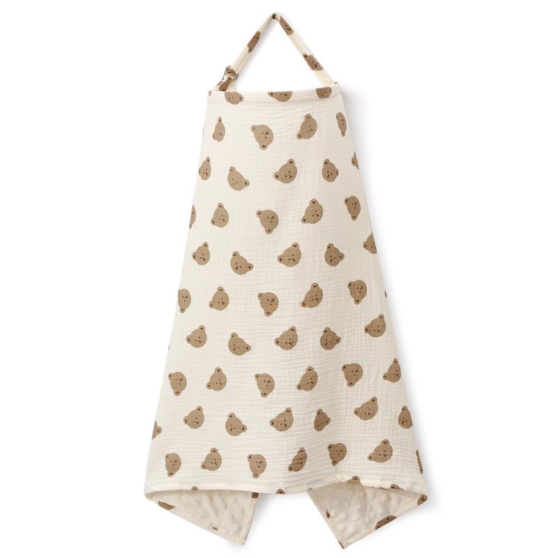 Multifunctional Nursing Cover Nursing Scarf Shawl Poncho for Outside Breathable Cotton Muslin Breastfeeding Cover for Moms