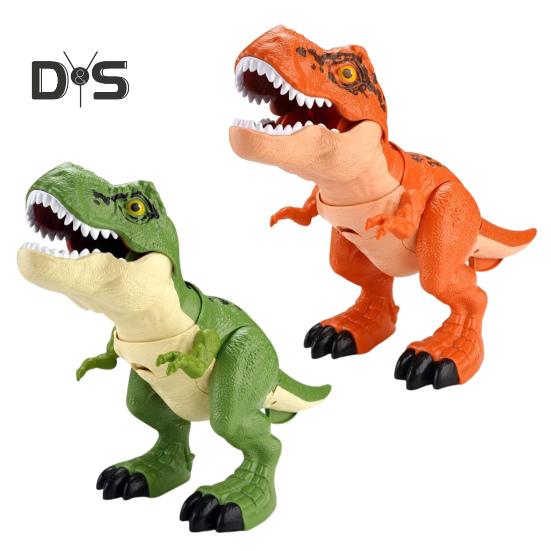 1 Sada Polykajícího Řvoucího Dinosaura Hračka s Klecí Pohyblivá Ústa Mávající Ocas Dětská Akční Figurka Tyrannosaura Rexe Realistický Model Dina Batolata Chlapci