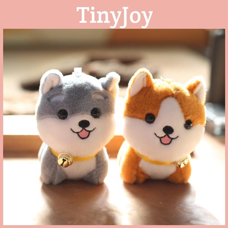 Adorable Husky Plush Keychain Cute Soft Stuffed Dog Doll Bag Charm