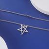 Dawapara Inverted Pentacle Necklace Gothic Pentagram Pendant Occult Amulet Witchcraft Stainless Steel Jewelry