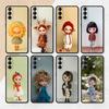 Fashion Doll Blythe Phone Case For Samsung S25,24,23,22,30,21,10,9,Ultra,Plus,Lite,FE,4,5 G Soft Black Case