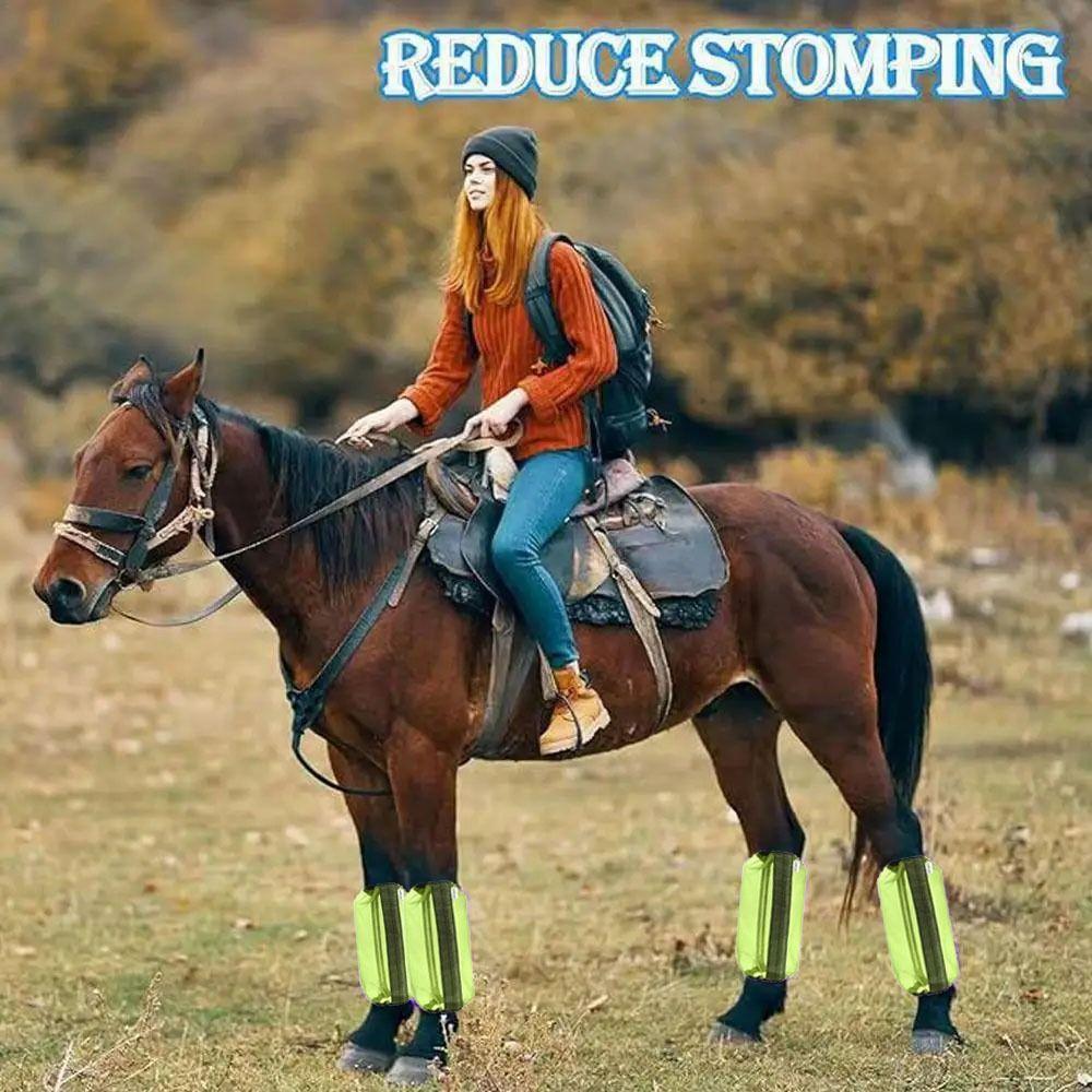 4Pcs Breathable Fly Boots for Horses Ventilated Mesh Fly Leg Wraps Horse Fly Sheets Outdoor Riding