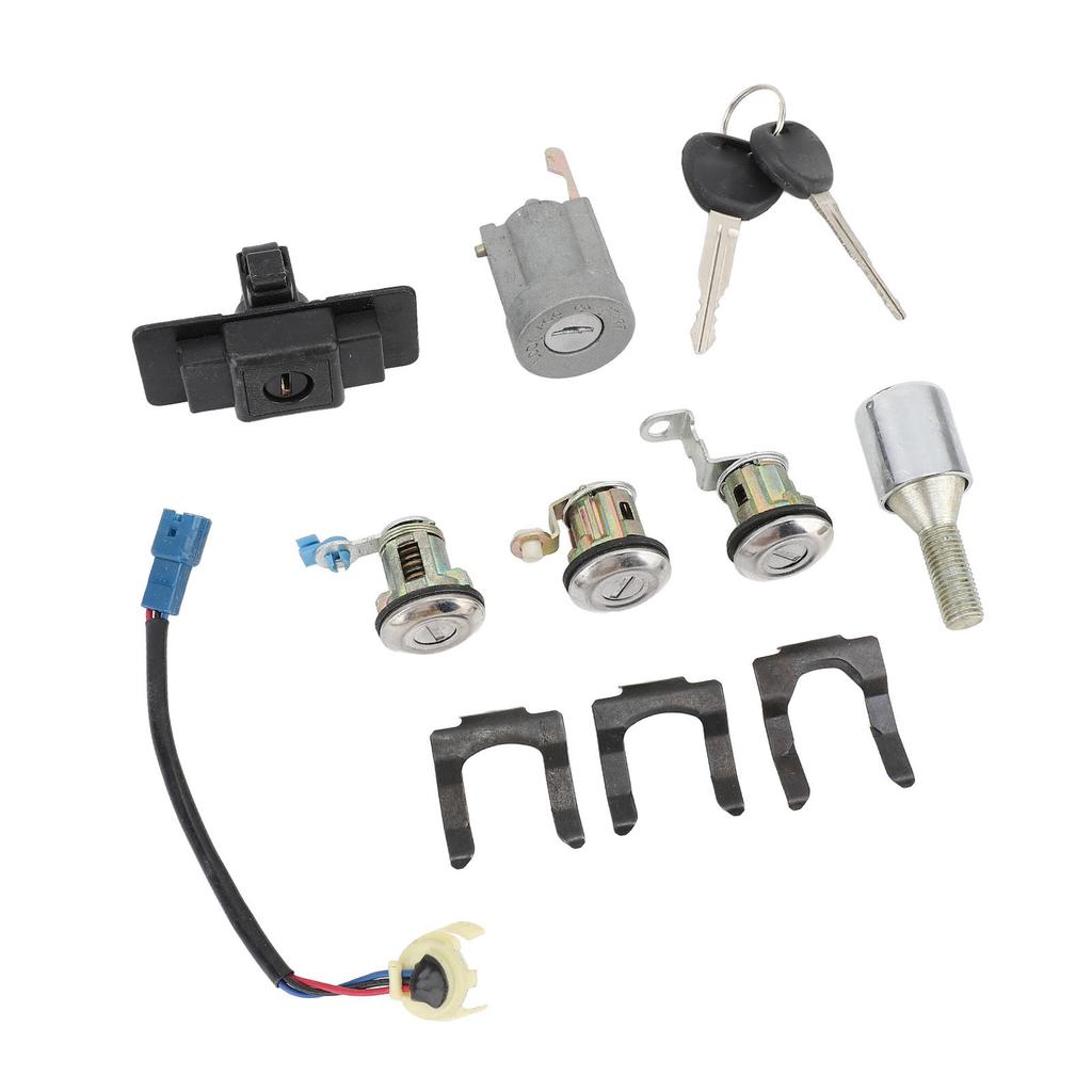 Car Full Lock Cylinder Key Set MR259111 Replacement for Mitsubishi Pajero Montero 2nd 1990 To 2004