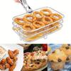 Stainless Steel Grill Basket Air Fryer Rack Stackable Grilling Rack Non Stick Food Tray Multipurpose Drain Basket Kitchen Tools