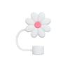 3Pcs Straw Cover Flower Shape Silicone Straw Lid Durable Dust-proof Straw End Plug for Indoor Outdoor Use