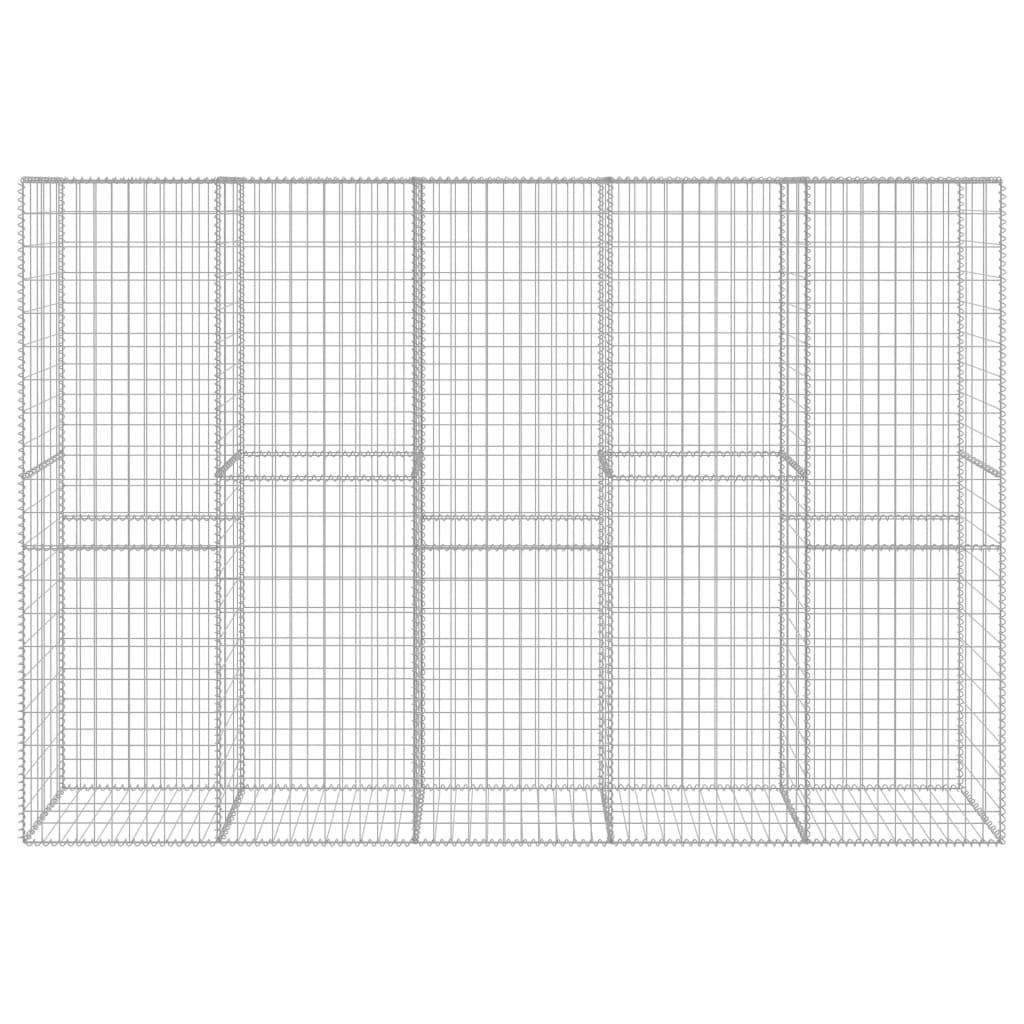 Vidaxl Gabion Wall with Lid, Galvanized Steel, 300X50X200 Cm