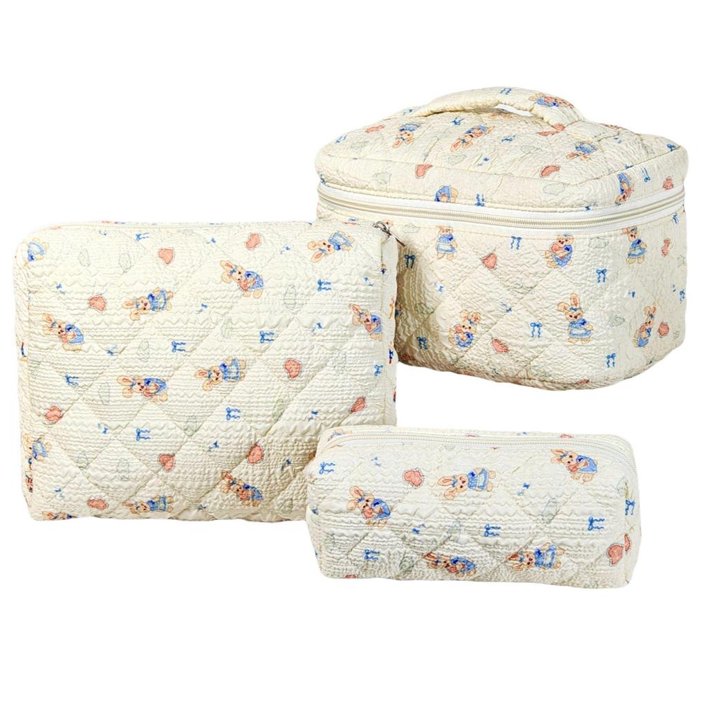 Lekka Etui Kosmetyczne Podróżne z Nadrukiem - Portmonetka o Dużej Pojemności i Przechowywanie Pędzli