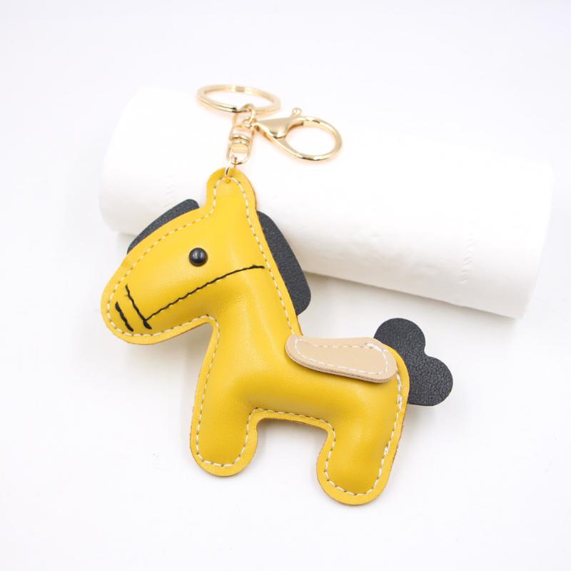 

1 шт. Шарм Кожа Животное Брелок Милый Женский Мужской Мультяшный Лошадь Брелок Ключи от машины Брелок Подвеска для сумки для друзей Подарки