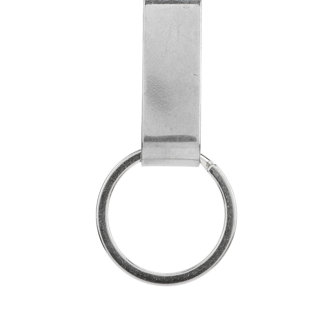 Belt Key Holder Stainless Steel Compact Quick Release Belt Key Clip with Key Ring for Police Law Enforcement Silver
