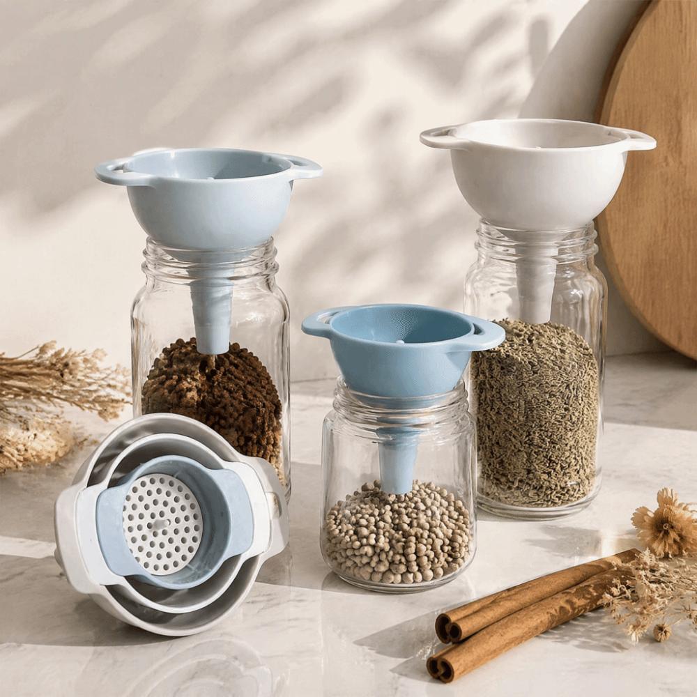 Food Grade Kitchen Funnel Multifunctional Kitchen Pouring Tool Funnel Set  Household Use