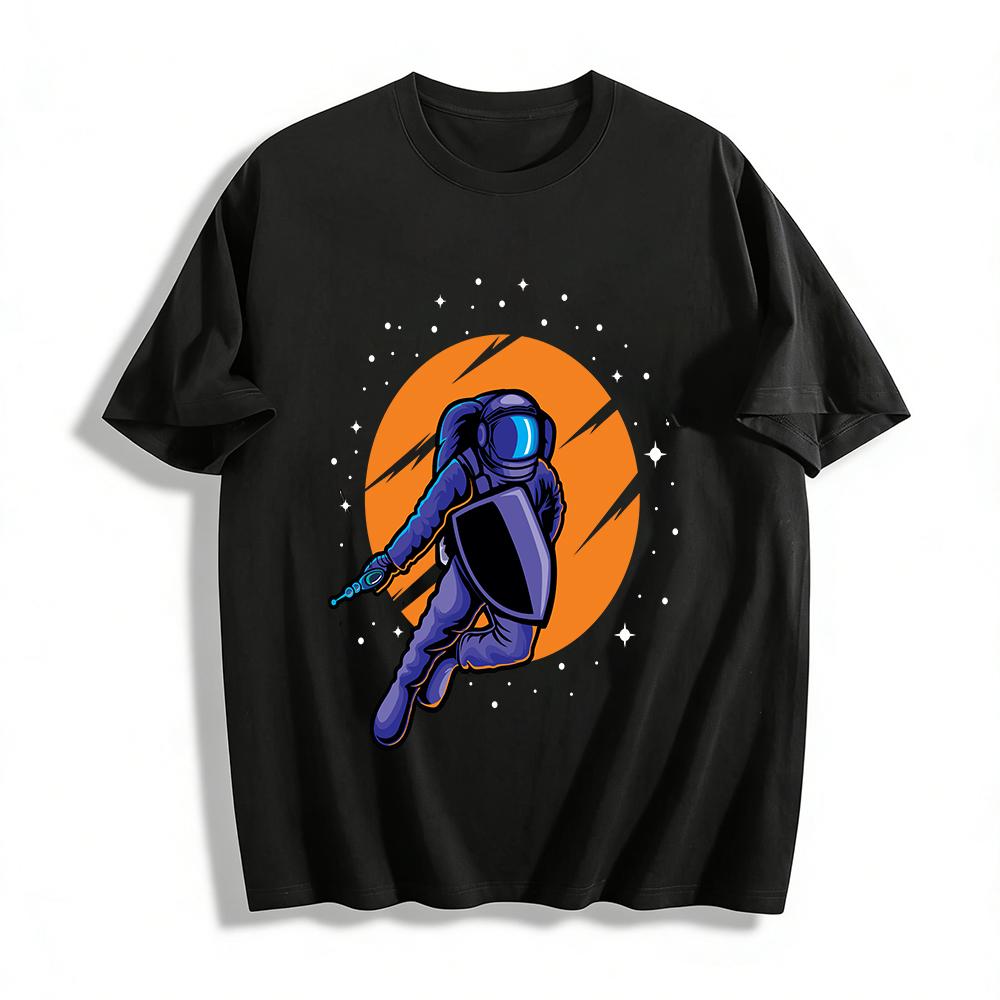 Future Space Warrior Print Casual T-Shirt Pure cotton T-shirt XXS
