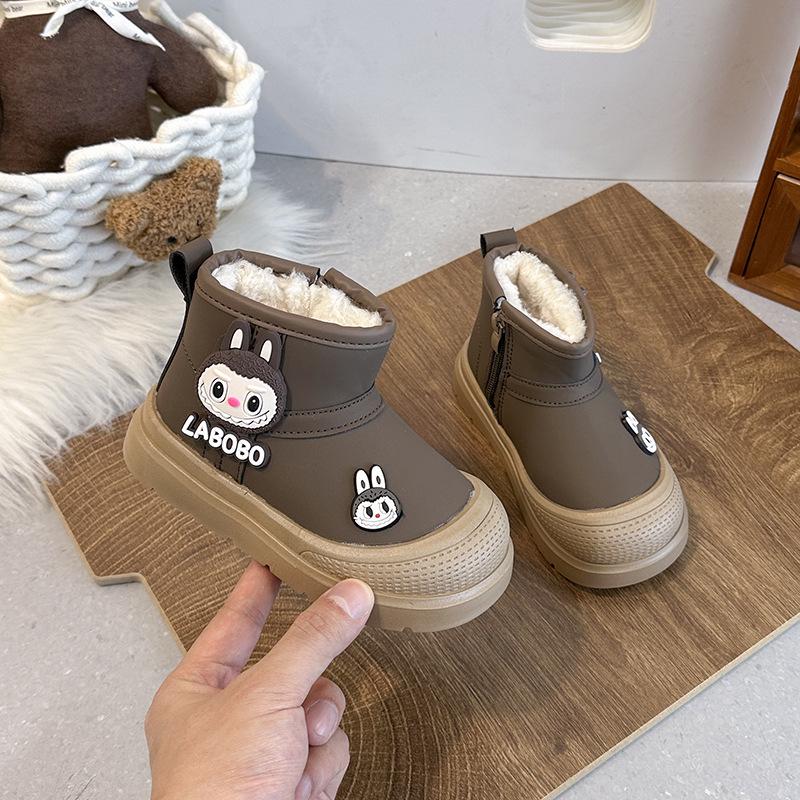 Kids' Cartoon Snow Boots 2025: Warm, Waterproof, Non-Slip Winter Cotton Shoes with Velvet Lining