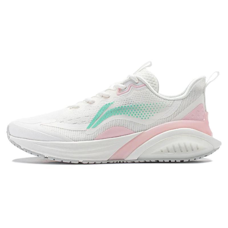 New LiNing Cloudy Anti Slip Wear Resistant Low Top Running Shoes Women's Pink White ARST068-1