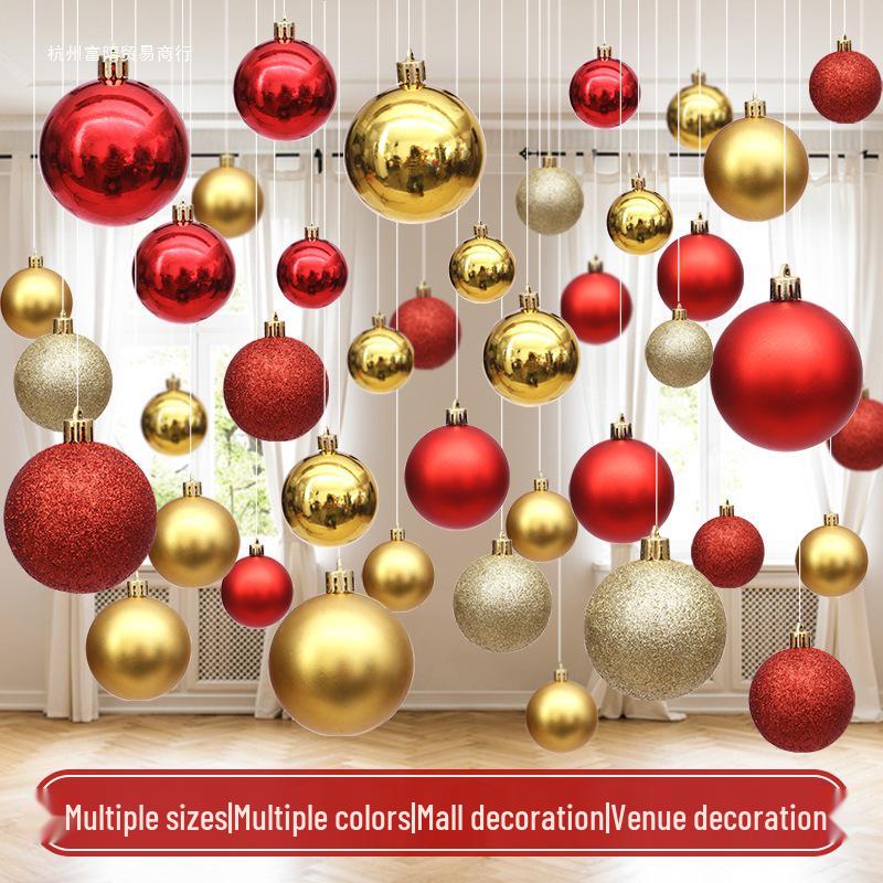Electroplated Shiny Christmas Tree Hanging Ornaments: Colored Baubles for Festive Decoration and Window Displays